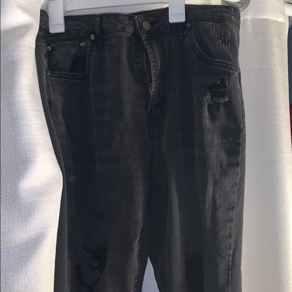 Black ripped jeans
